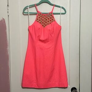 Lilly Pulitzer Larina Shift dress Pink Sun Ray size 4